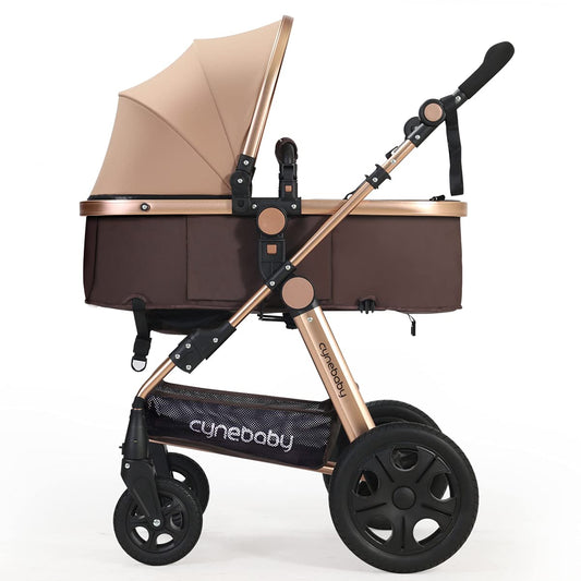 Luxury Baby Stroller with Reversible Seat (Rose Gold)